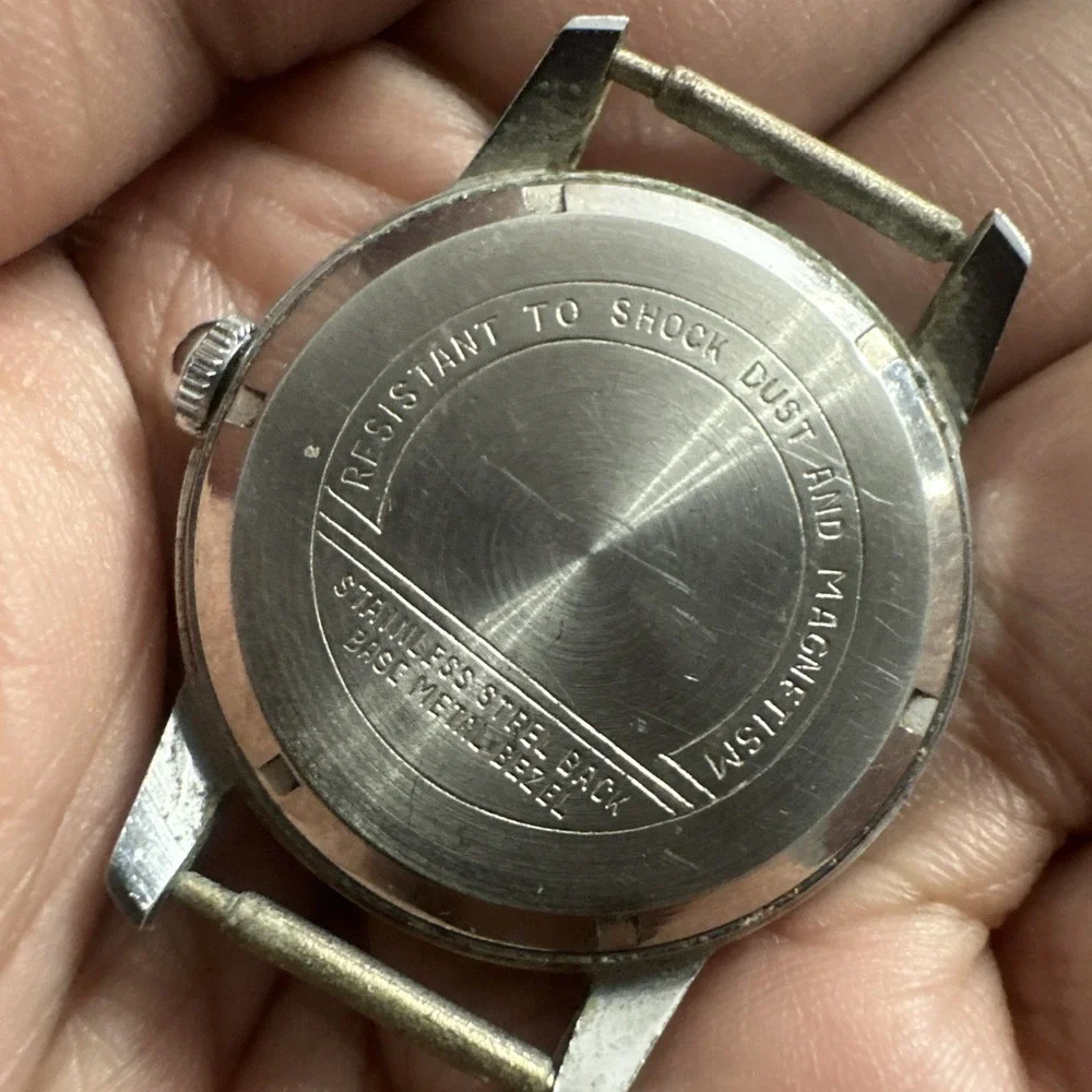 E.W. RODGERS Mens Watch 32mm Manual Wind Swiss Made Missing Glass For Repair